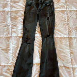 Maurices Black Flare Wide Leg Jeans